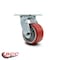Service Caster 4 Inch Red Poly on Cast Iron Wheel Swivel Caster with Roller Bearing SCC SCC-30CS420-PUR-RS - alternate 5